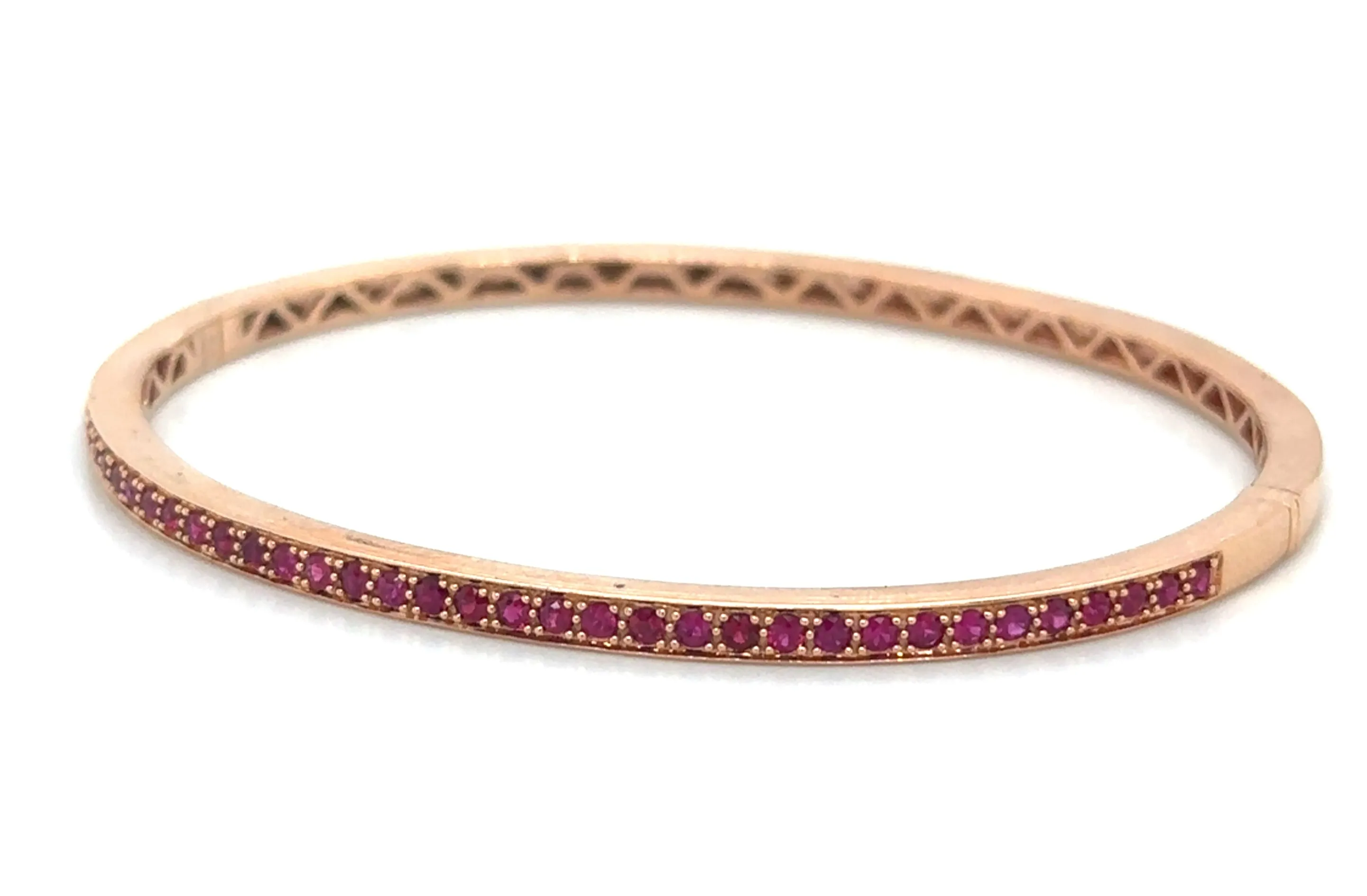 0.89ct t.w. Ruby Gold Bangle Bracelet