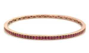 0.89ct t.w. Ruby Gold Bangle Bracelet