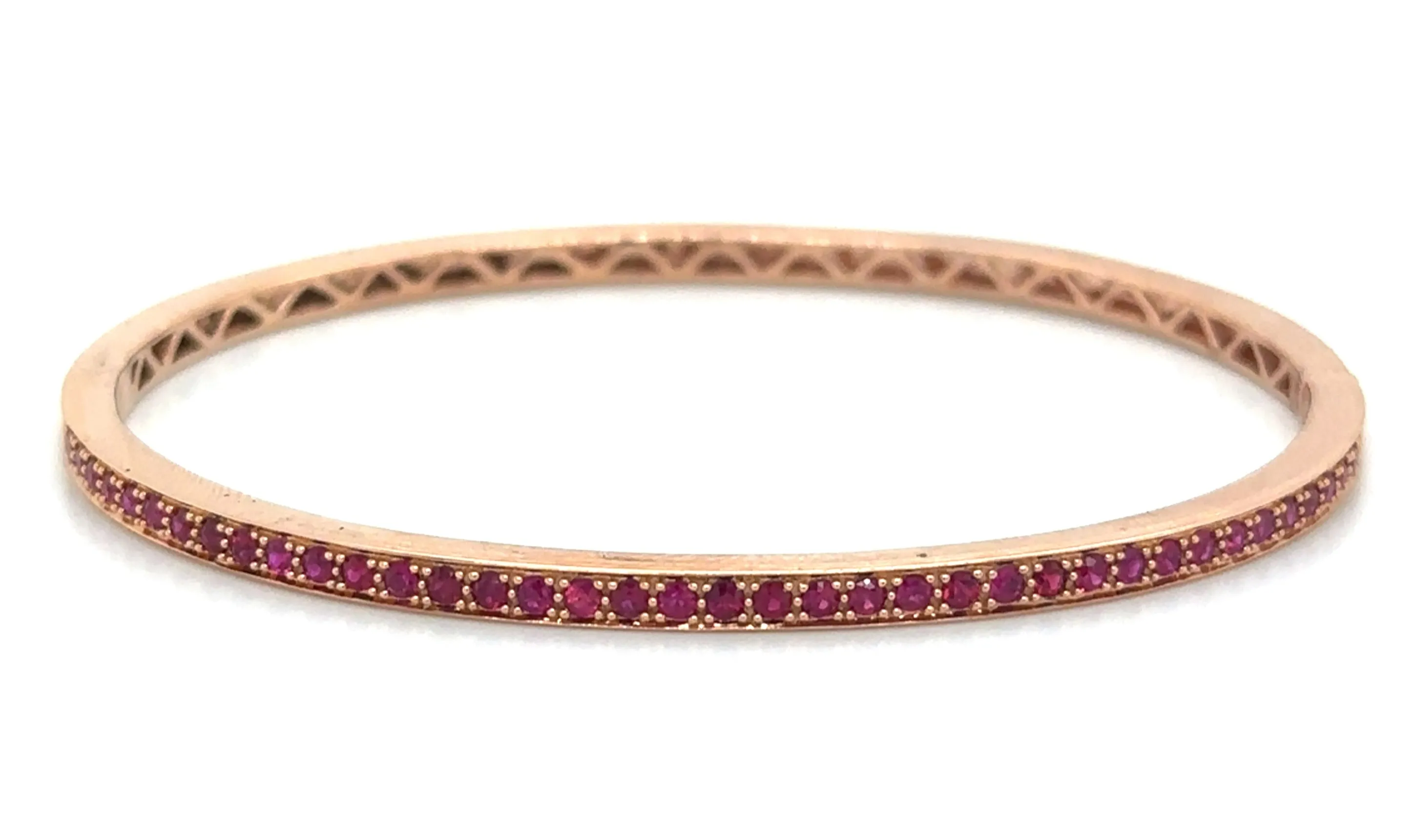 0.89ct t.w. Ruby Gold Bangle Bracelet