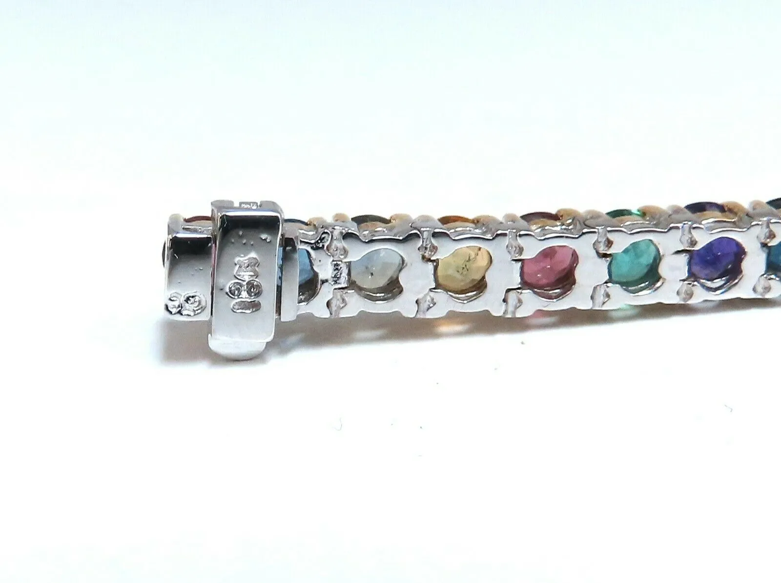 13.45Ct Natural Gem-Line Spinel Emerald Sapphire Ruby Amethyst Diamond Bracelet