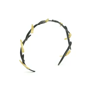14K Gold and Sterling Silver Narrow Woven Cuff Bracelet