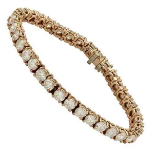 14K Gold Diamond Tennis Bracelet 4.7 MM 12.1 CTW