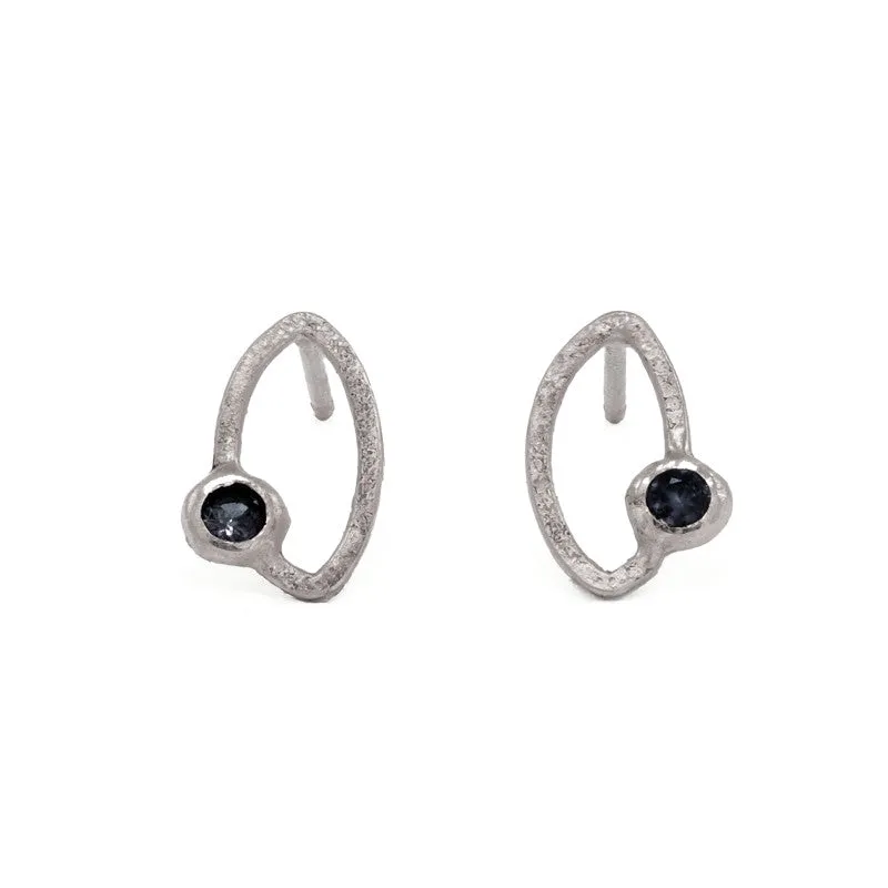14K Gold Marquise Stud Earrings - Various Gemstones