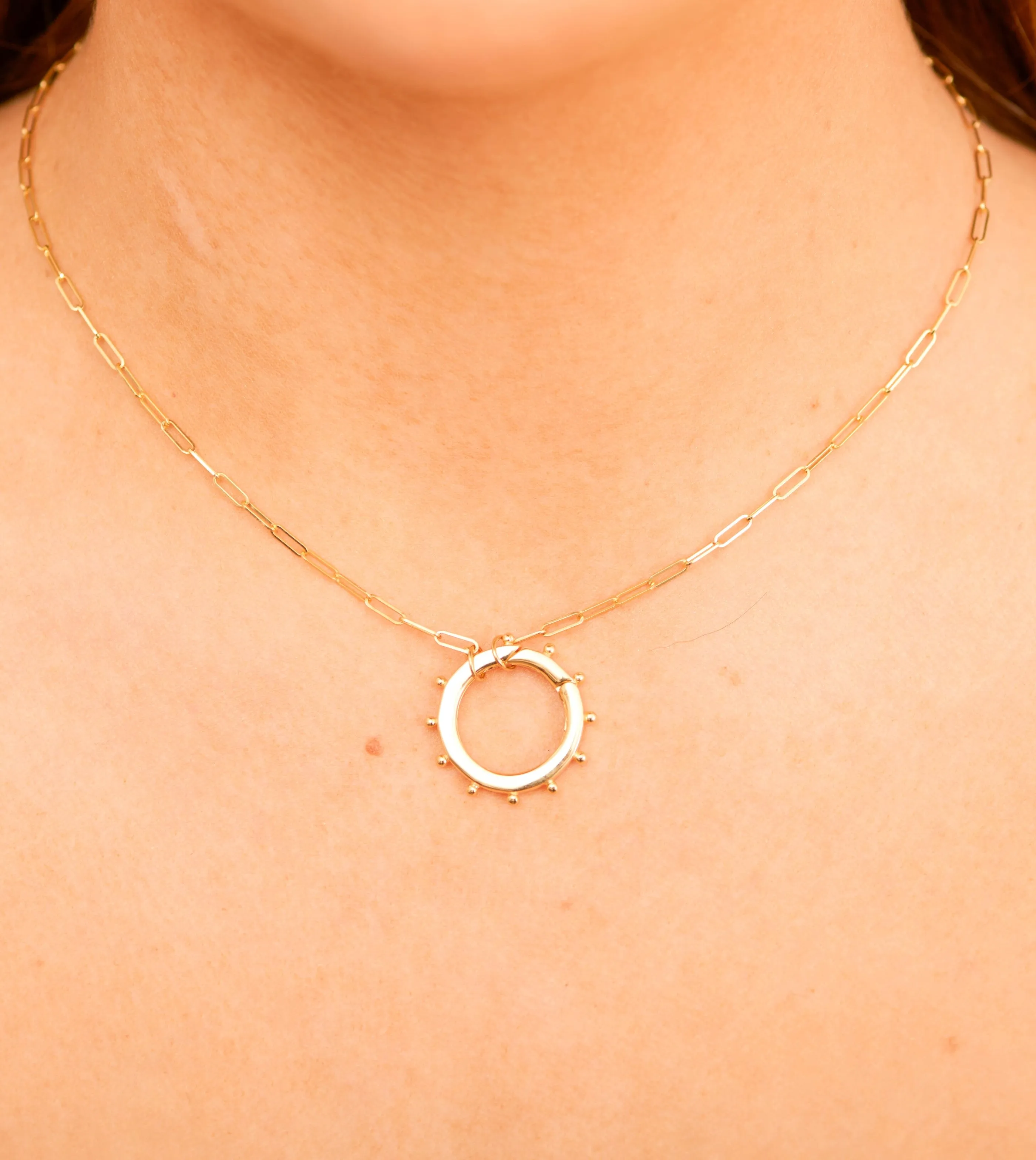 14k Gold Spike Connector Clasp