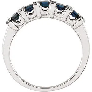 14k White Gold Anniversary Band, Size 7