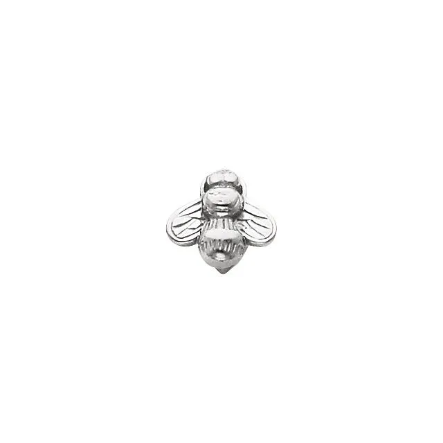14k White Gold Bee Bracelet Slide