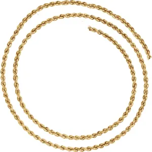 14k Yellow Gold 3mm Rope 7" Chain