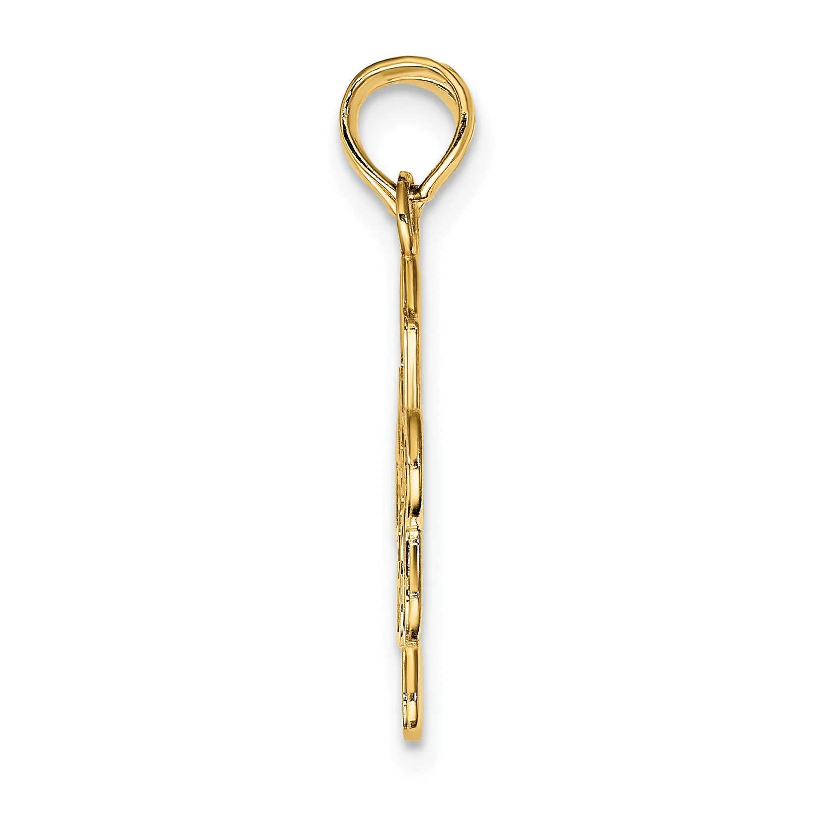 14k Yellow Gold BEST FRIENDS Break-apart Puzzle Pieces Charm Pendant