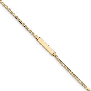 14K Yellow Gold Childrens Anchor ID Bracelet