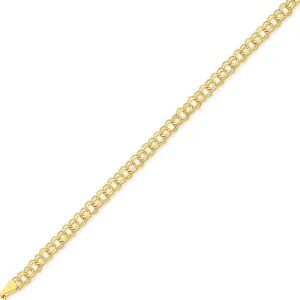 14k Yellow Gold Double Link Charm Bracelet