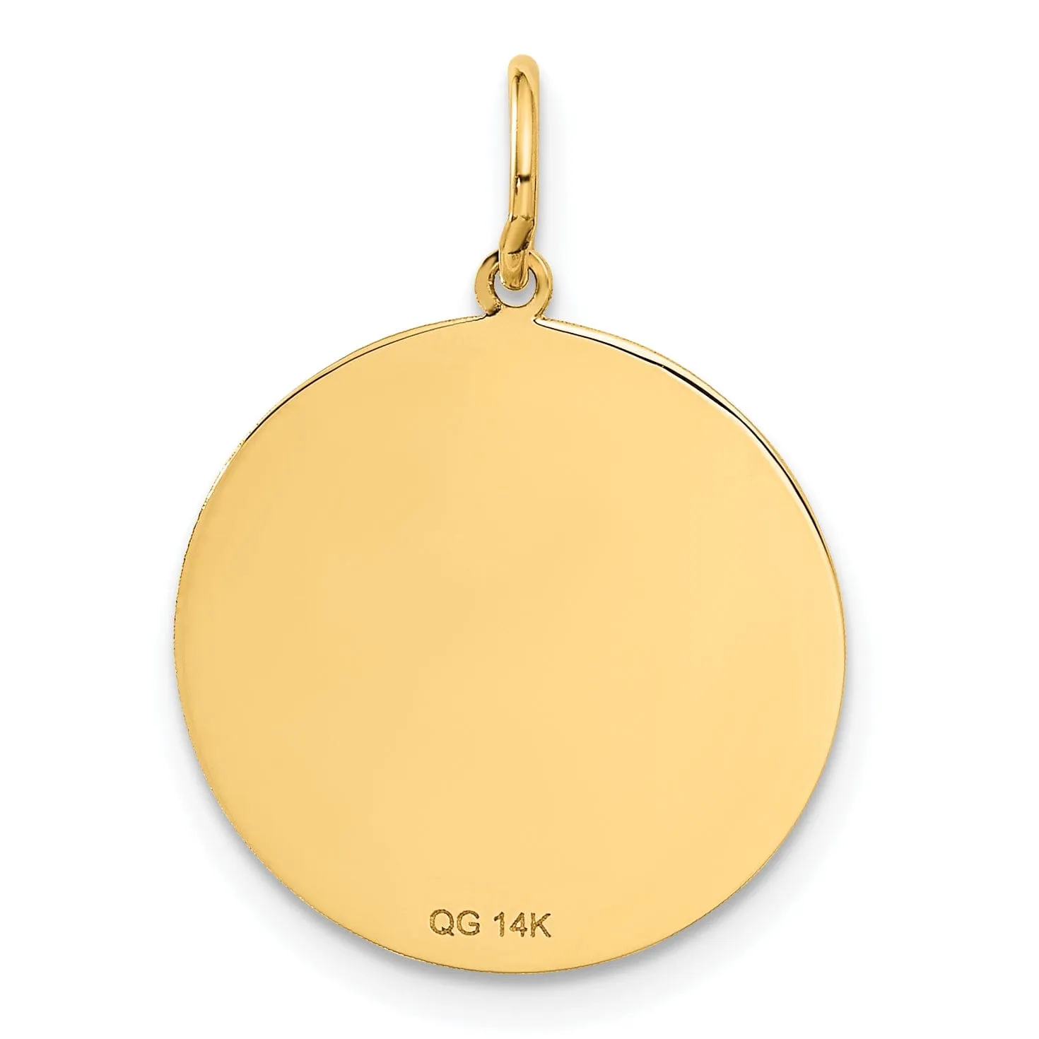 14k Yellow Gold Graduation Day Disc Charm