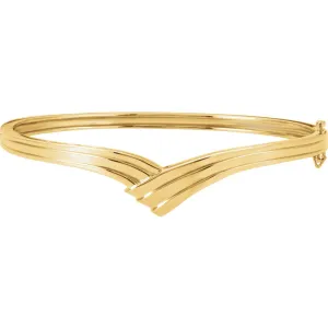 14k Yellow Gold Hinged Bangle Bracelet