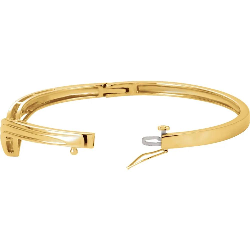 14k Yellow Gold Hinged Bangle Bracelet