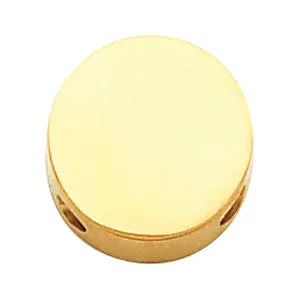 14k Yellow Gold Round Bracelet Slide