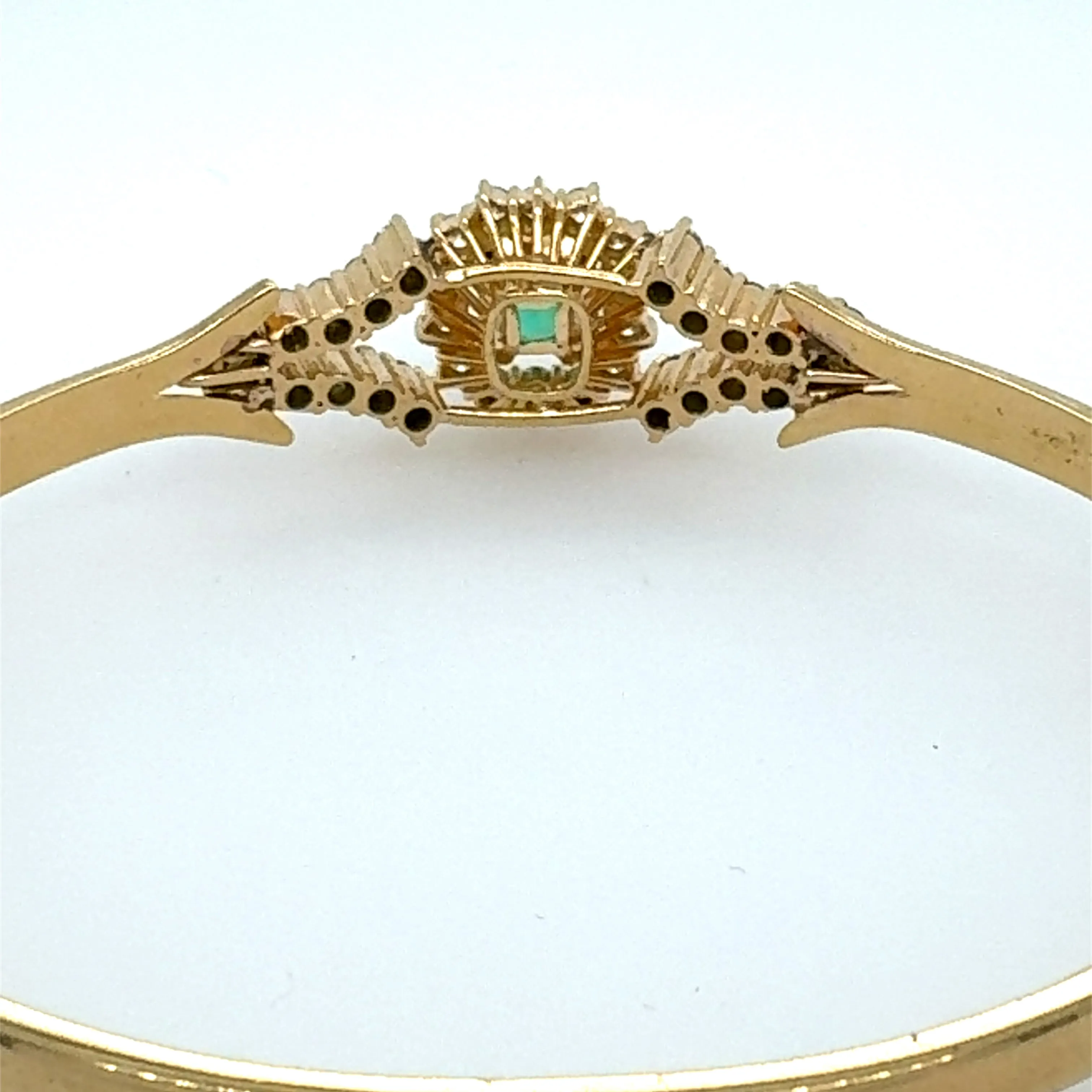 1.50 Carat Emerald and Diamond Bangle