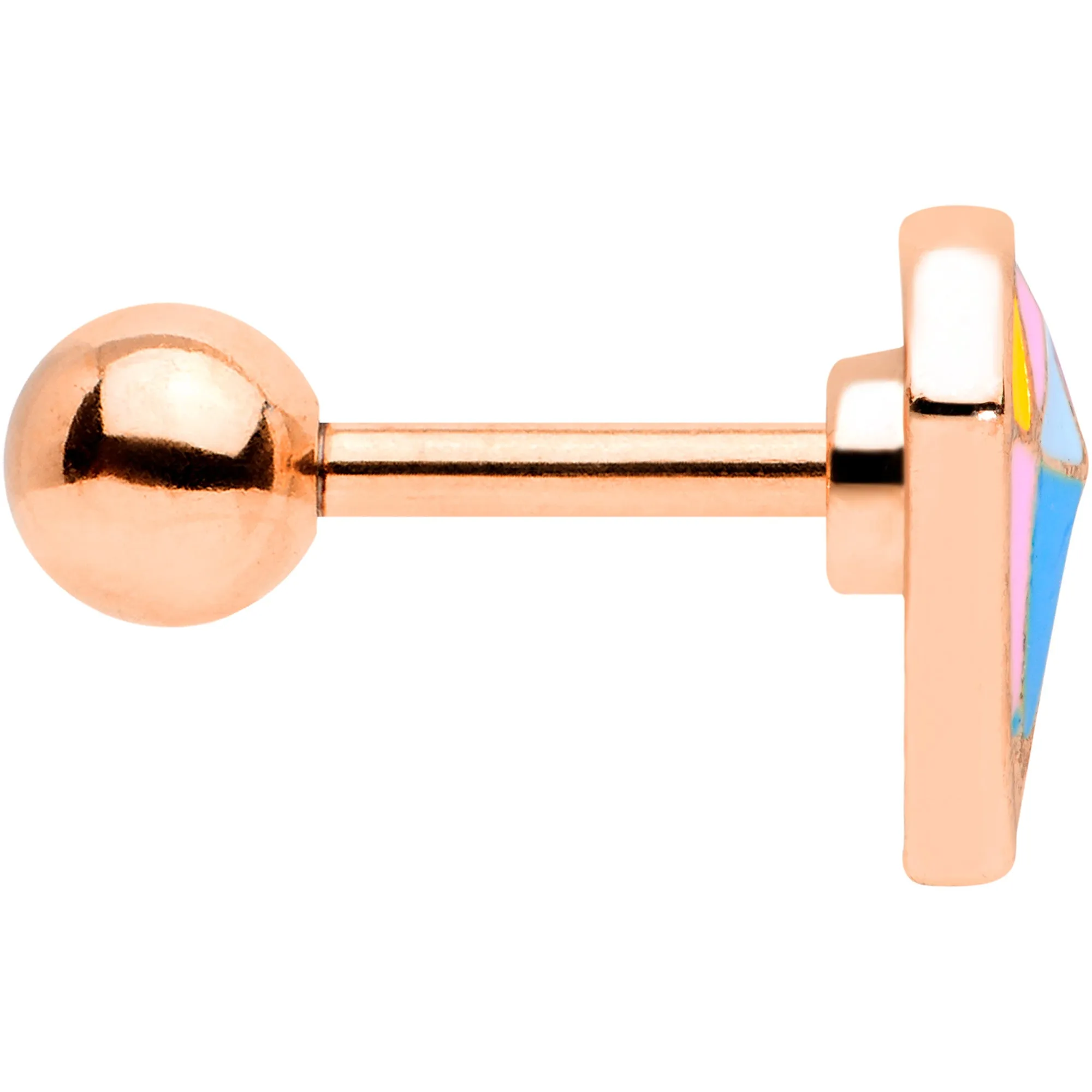 16 Gauge 1/4 Rose Gold Tone Geologist Prize Cartilage Tragus