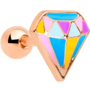 16 Gauge 1/4 Rose Gold Tone Geologist Prize Cartilage Tragus