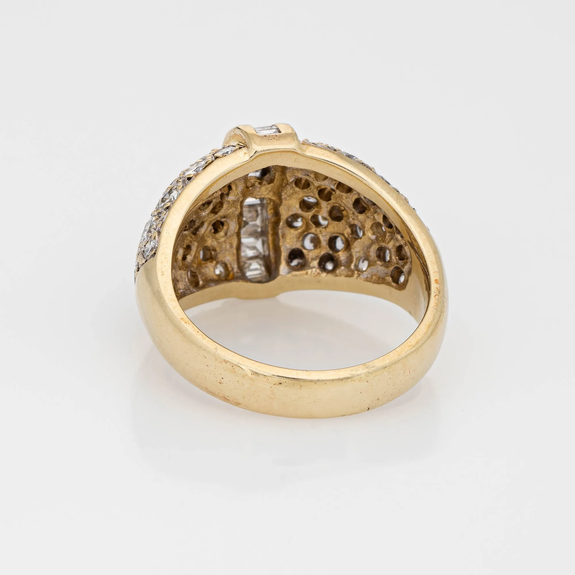 1.65ct Diamond Dome Ring Vintage 14k Yellow Gold Estate Fine Jewelry Heirloom