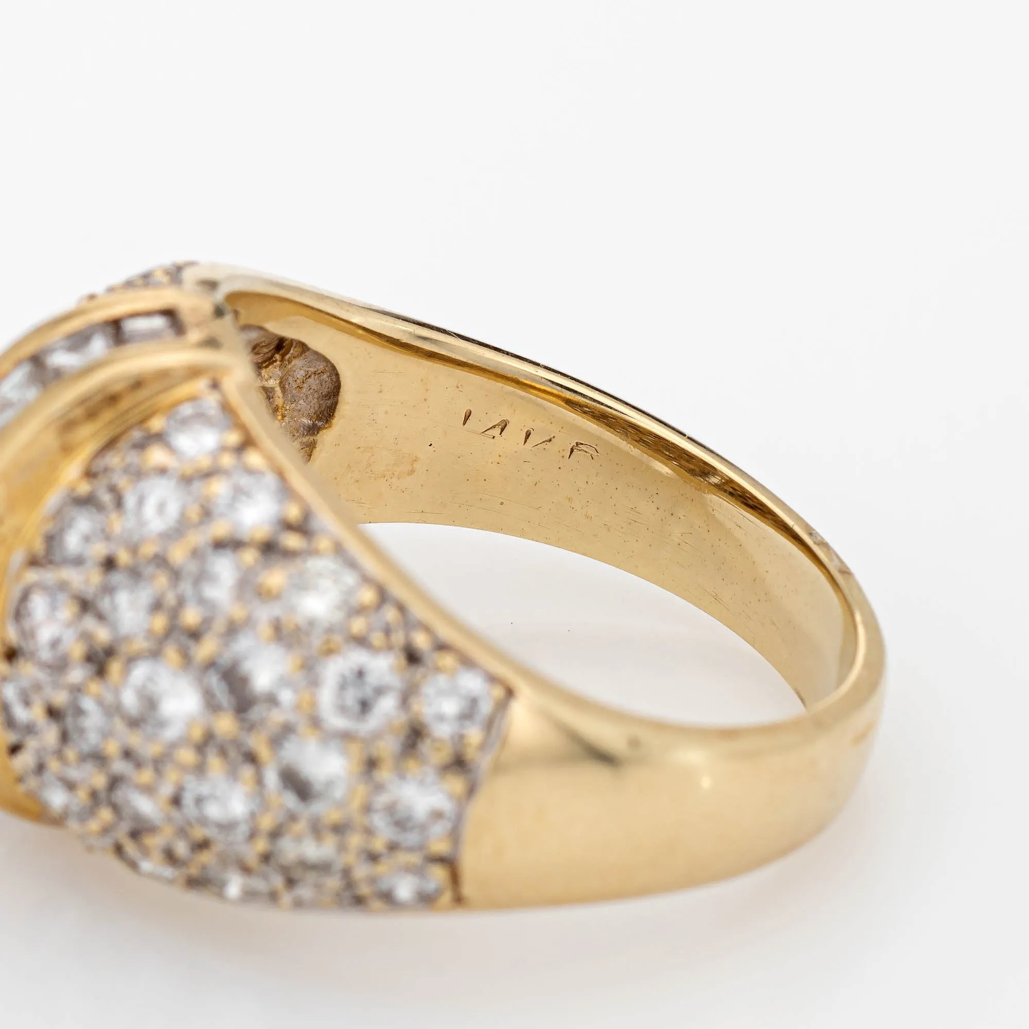 1.65ct Diamond Dome Ring Vintage 14k Yellow Gold Estate Fine Jewelry Heirloom