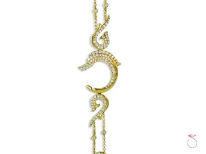 1.69ct Diamond Dolphin Bracelet in 18K Yellow Gold