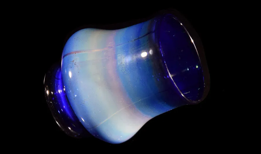 16oz Blue/Purple Haze Taster Glass by Phil Sundling