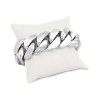 18 MM Silver Cuban Link Bracelet