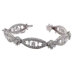 1960S Diamond Platinum Cocktail Bracelet