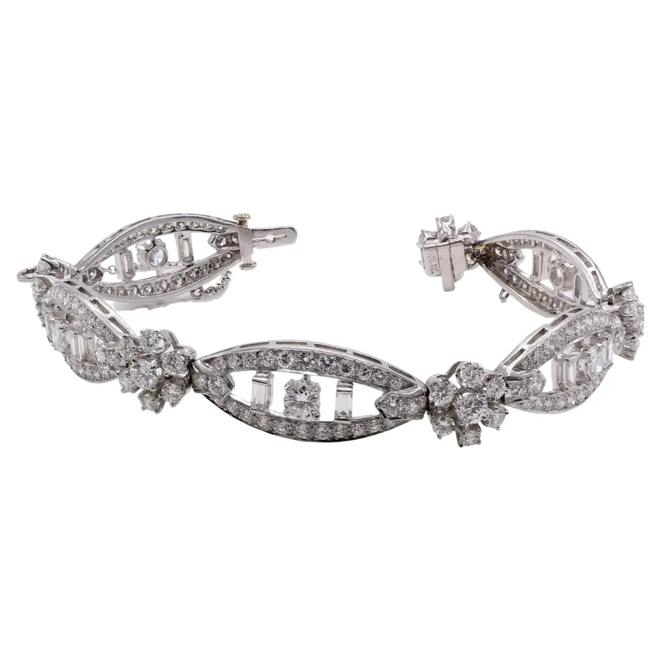 1960S Diamond Platinum Cocktail Bracelet