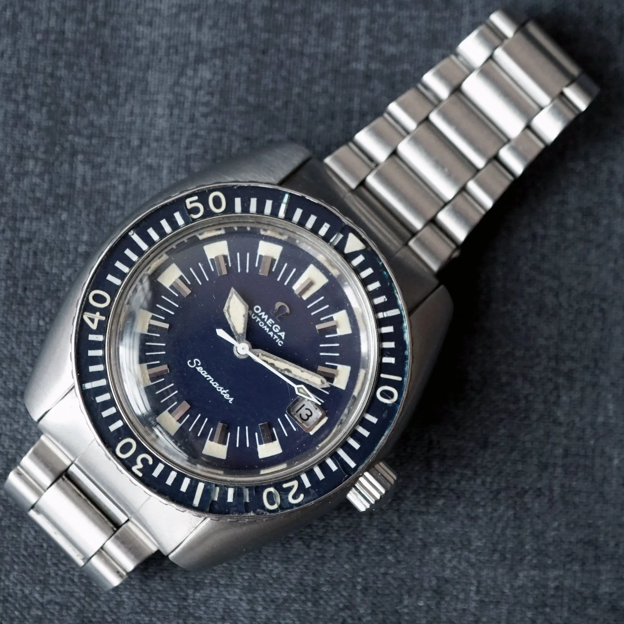 1970 OMEGA SEAMASTER 120 DEEP BLUE 166.073 DIVER WATCH