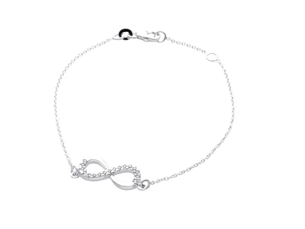 19cm Sterling Silver Infinity Belcher Bracelet