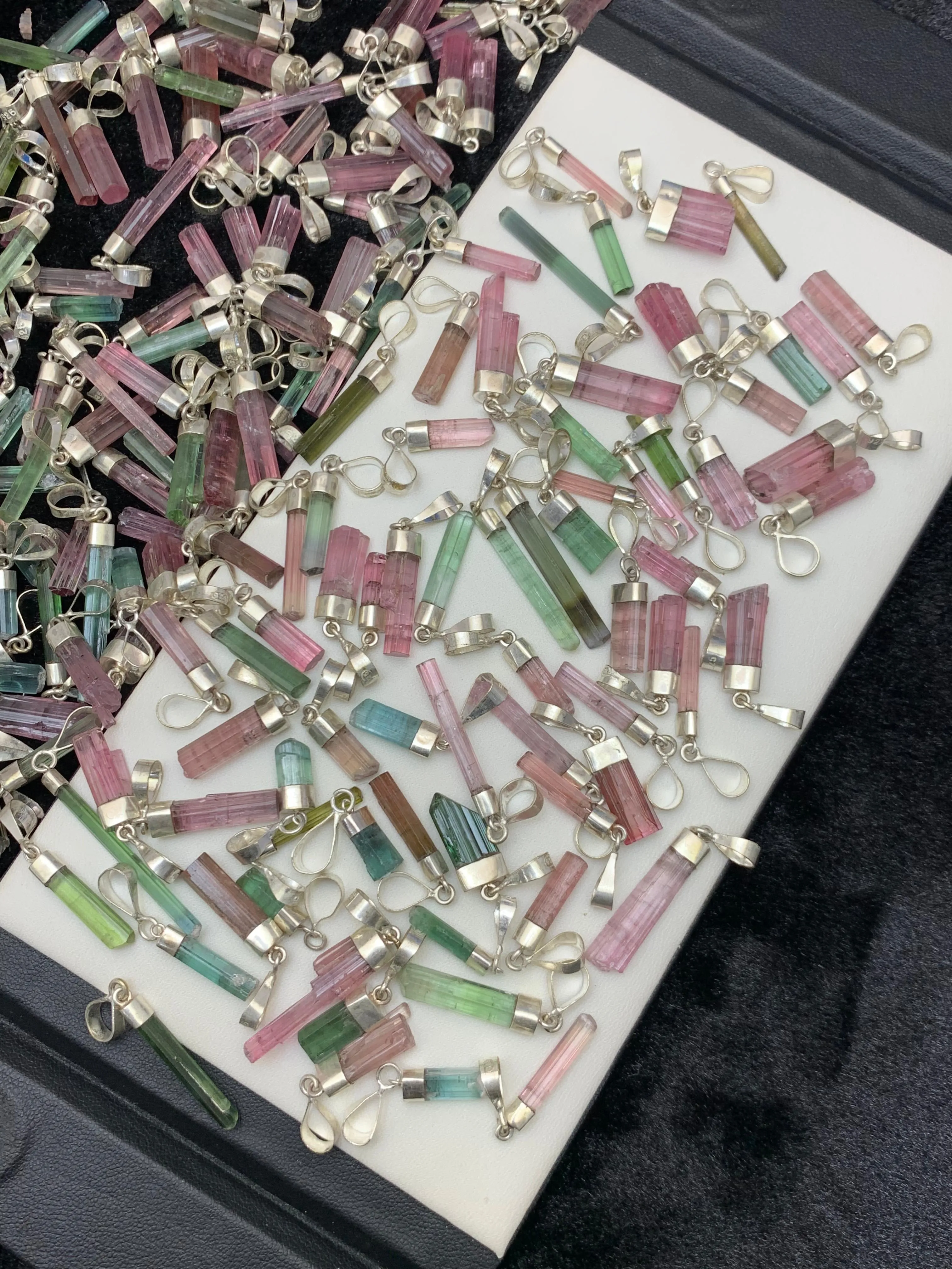 30 Pieces of Tourmaline Crystal Pendants Deal Wholesale