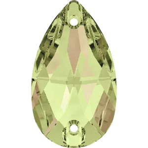 3230 Swarovski Drop Sew-On Stones, Crystal Luminous Green (001 LUMG)