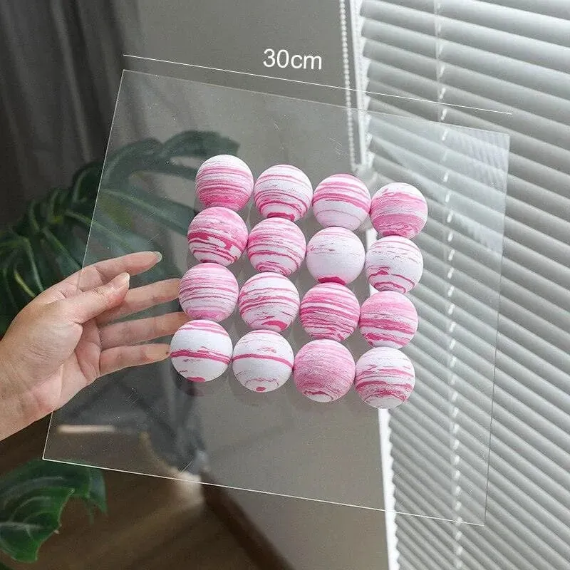 3D Acrylic Ball Wall Transparent Mirror