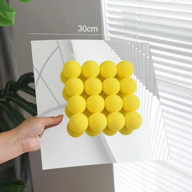 3D Acrylic Ball Wall Transparent Mirror