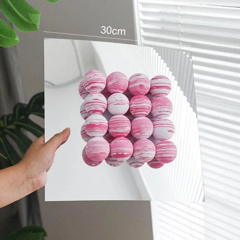 3D Acrylic Ball Wall Transparent Mirror