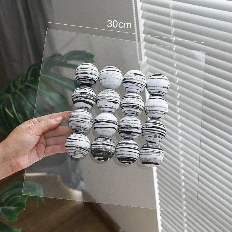 3D Acrylic Ball Wall Transparent Mirror