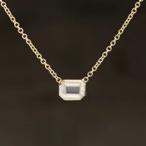 .47ct Emerald Cut Diamond Pendant 14kt Yellow Gold