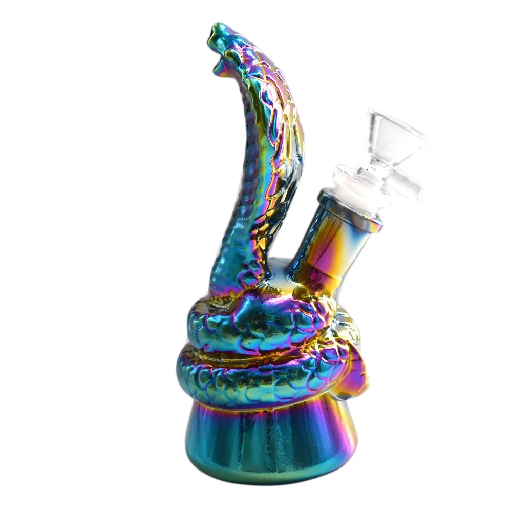 6” Hooded Cobra Water Pipe - Color May Vary - (1 Count)