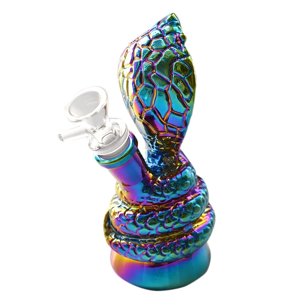 6” Hooded Cobra Water Pipe - Color May Vary - (1 Count)