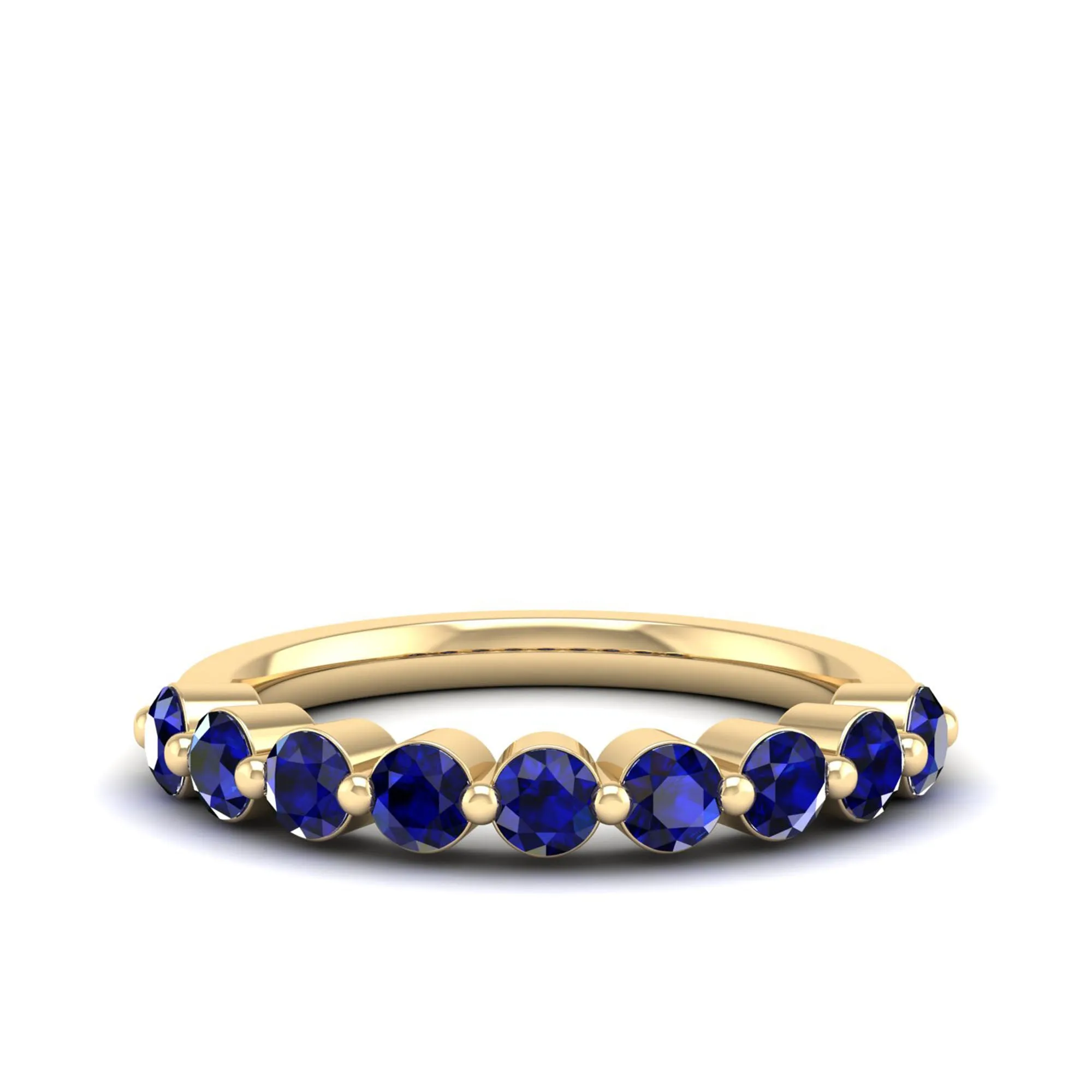 9-Stone Sapphire Stackable Ring