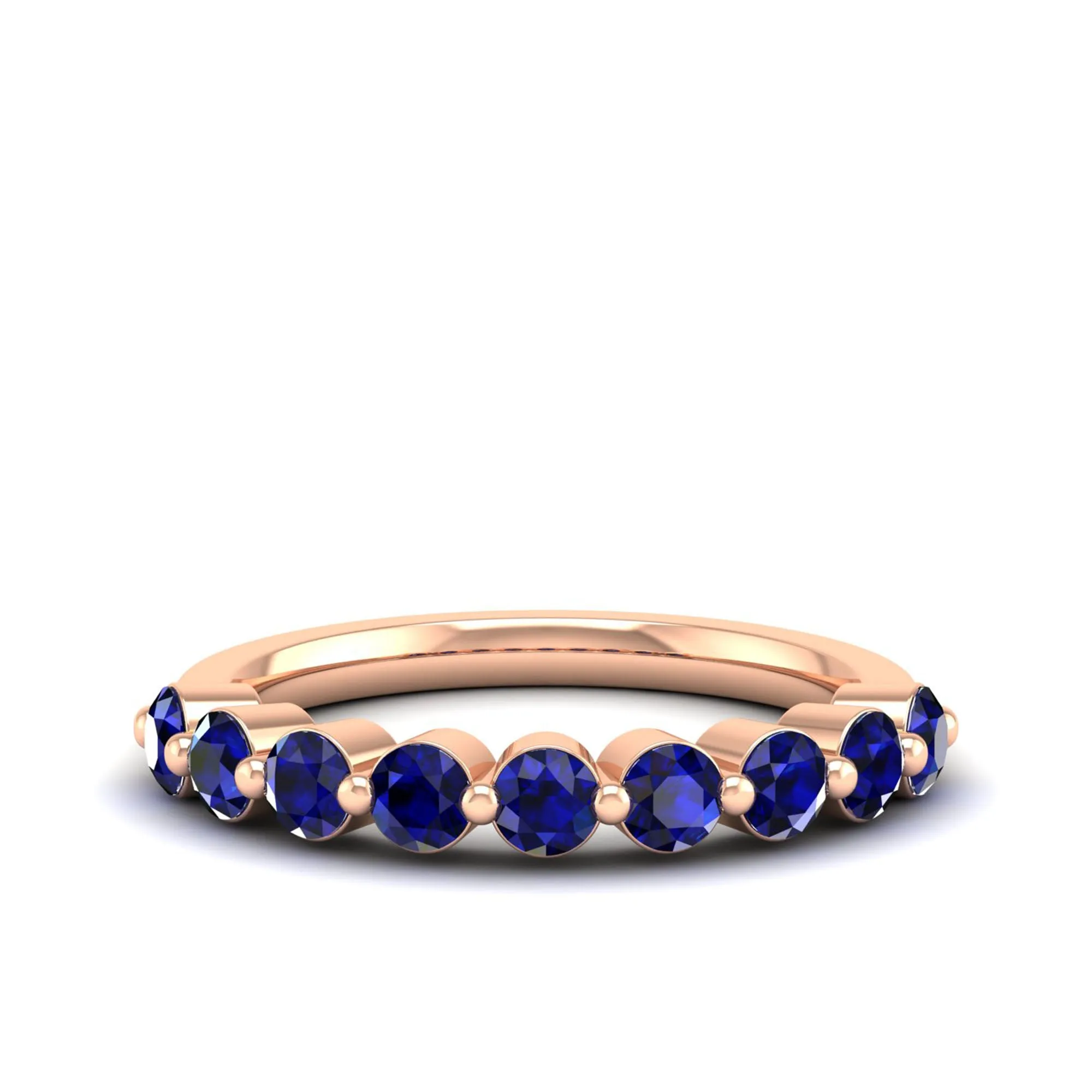 9-Stone Sapphire Stackable Ring