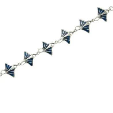 925 Real Silver Manta Ray Bracelet