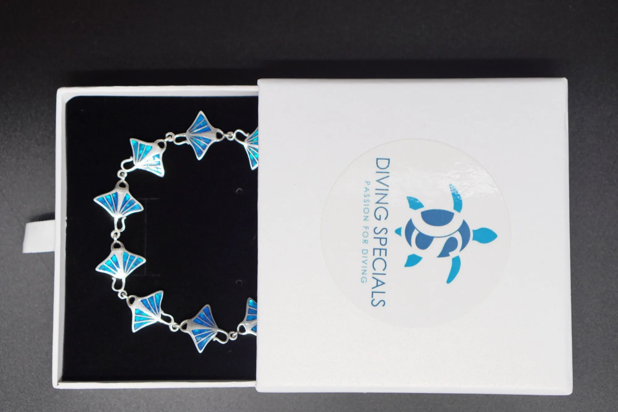 925 Real Silver Manta Ray Bracelet