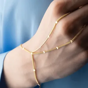 925K Silver Elegant Slave Bracelet with Cuban Chain