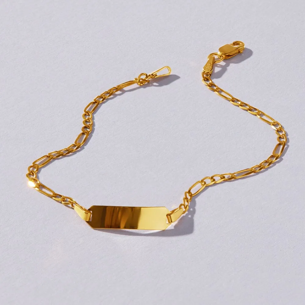 9ct Yellow Gold 19cm ID Bracelet