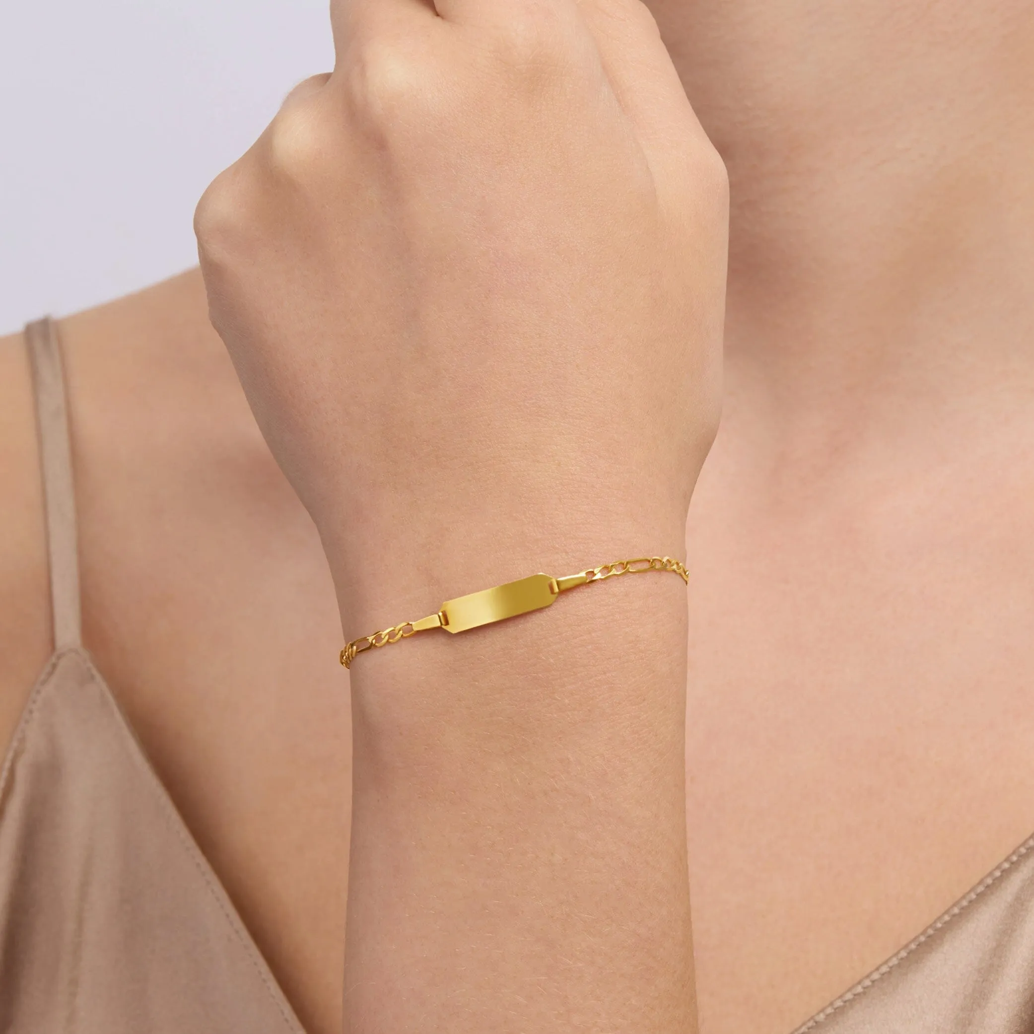 9ct Yellow Gold 19cm ID Bracelet