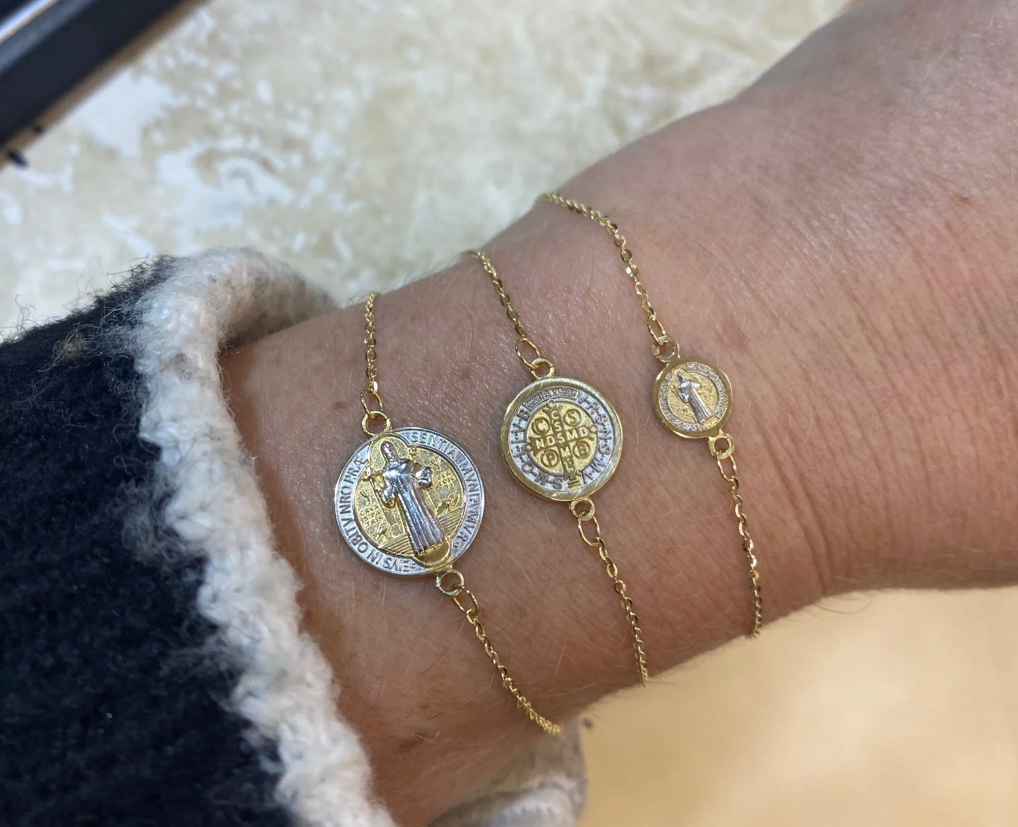 Adjustable St. Benedict Medal Bracelet (12.0mm)