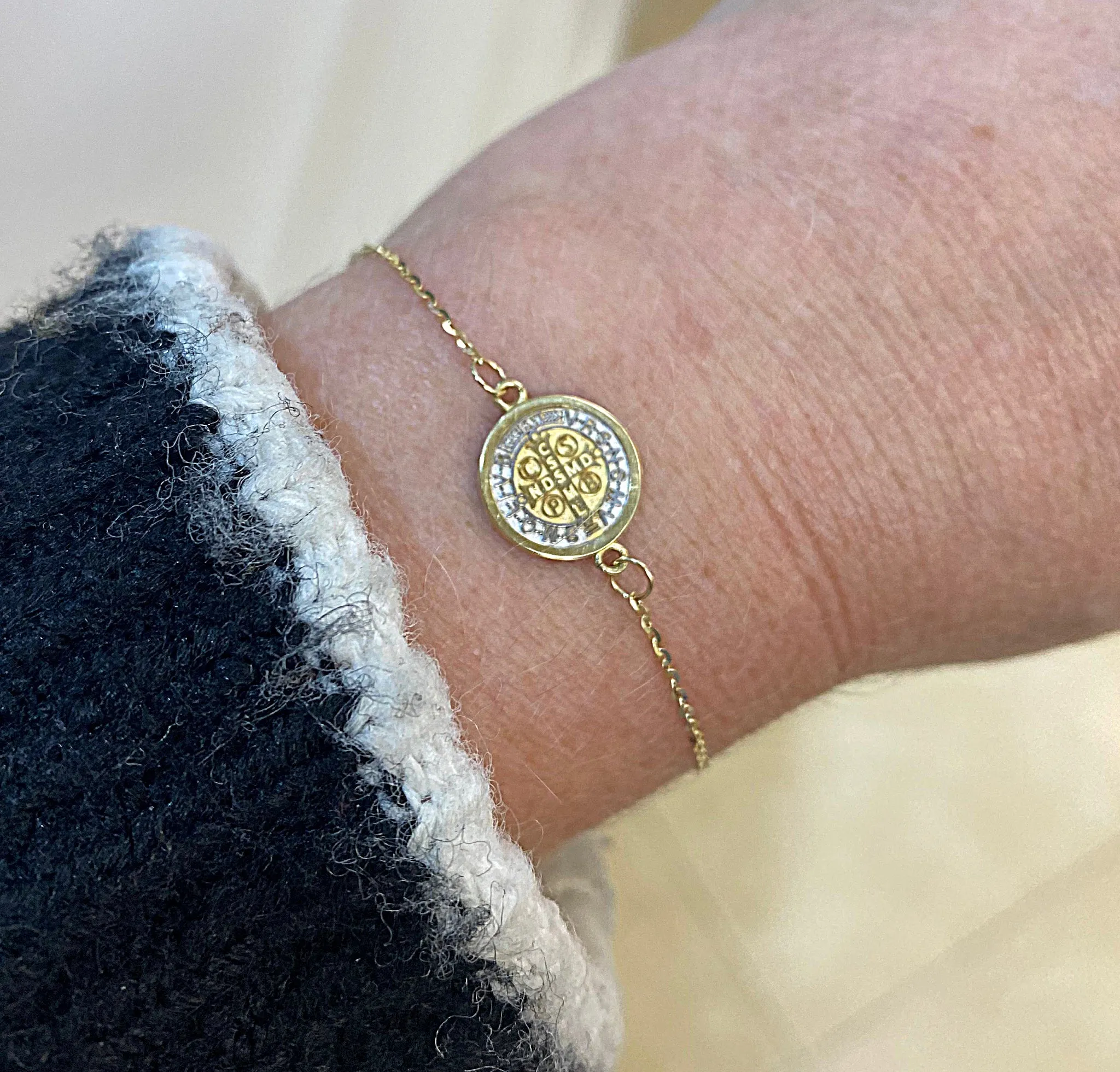 Adjustable St. Benedict Medal Bracelet (12.0mm)