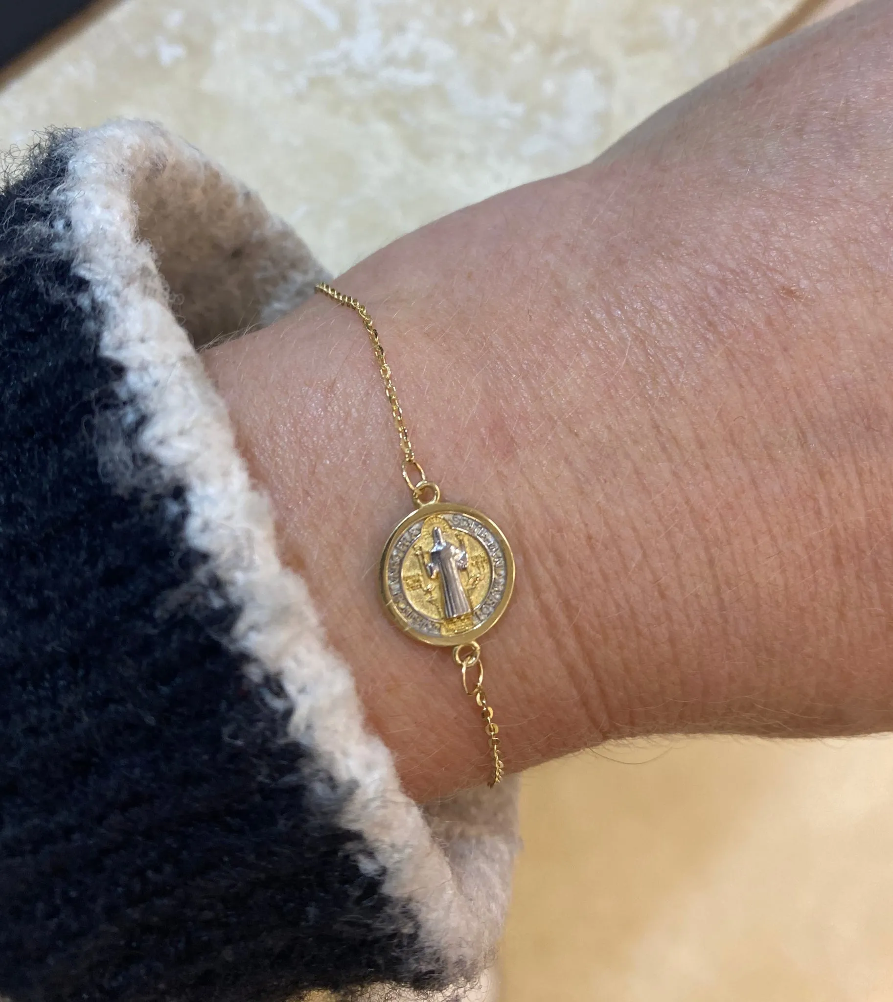 Adjustable St. Benedict Medal Bracelet (12.0mm)