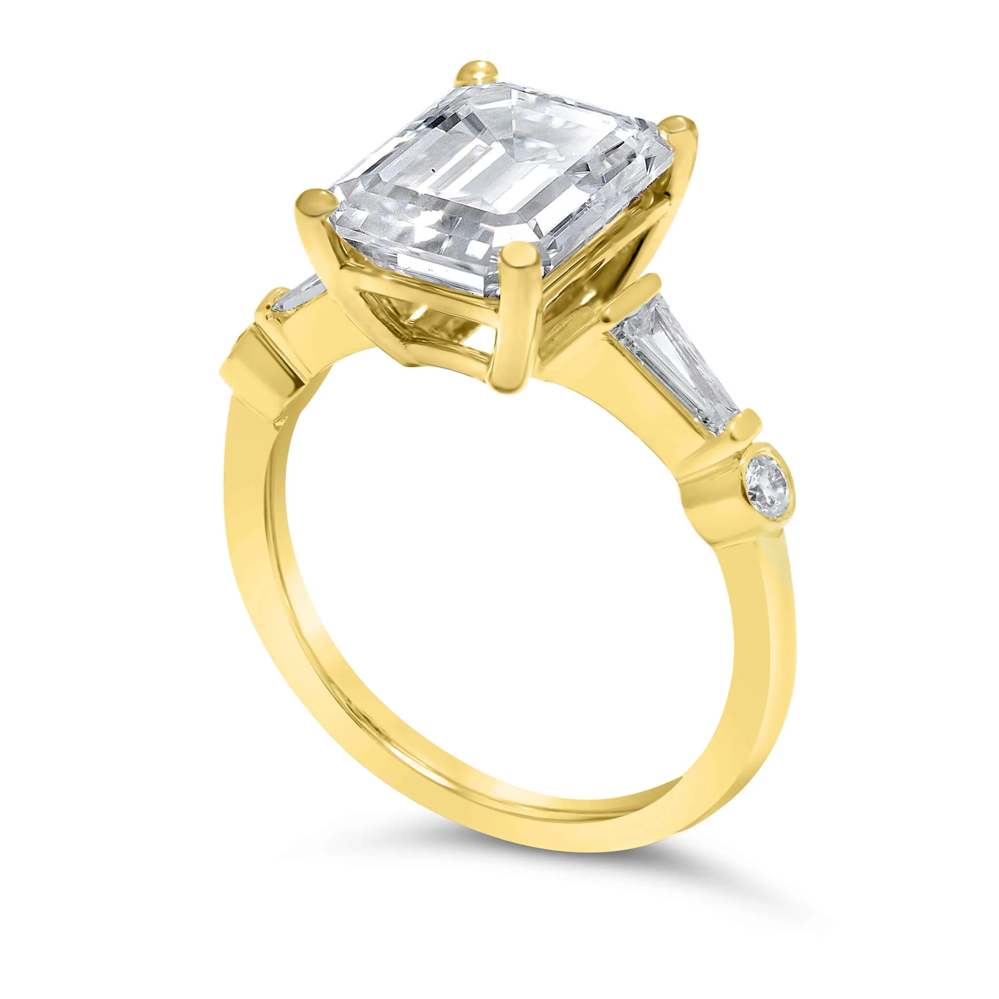 Alex | Emerald Moissanite Engagement Ring